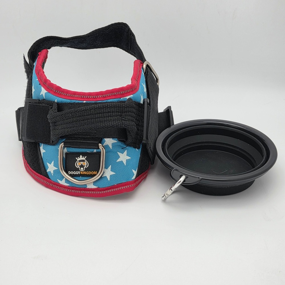 Doggy Kingdom No-Pull Dog Harness Small Reflective 4th Of July‎ Stars Patriotic